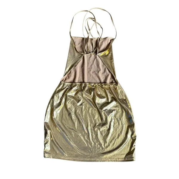 Shein Women's Gold Dress - Image 3