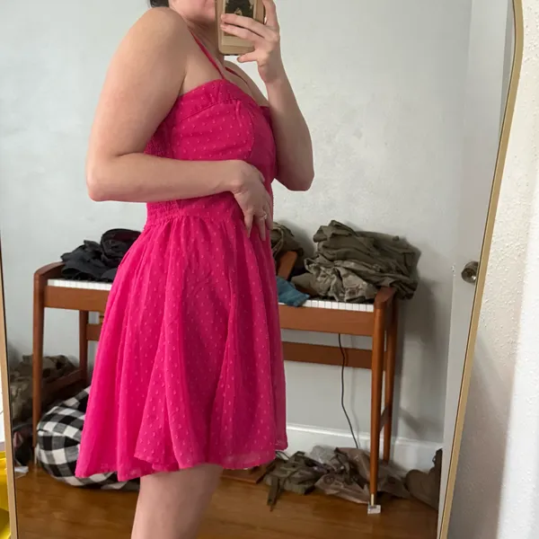 Bright Pink Flowy Romper Size L - Image 6