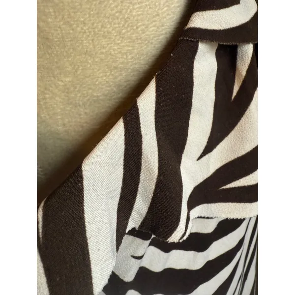 Enfocus‎ Studio Zebra Print Halter Neck Ruffle Dress 12 Y2K boho whimsi animal - Image 3