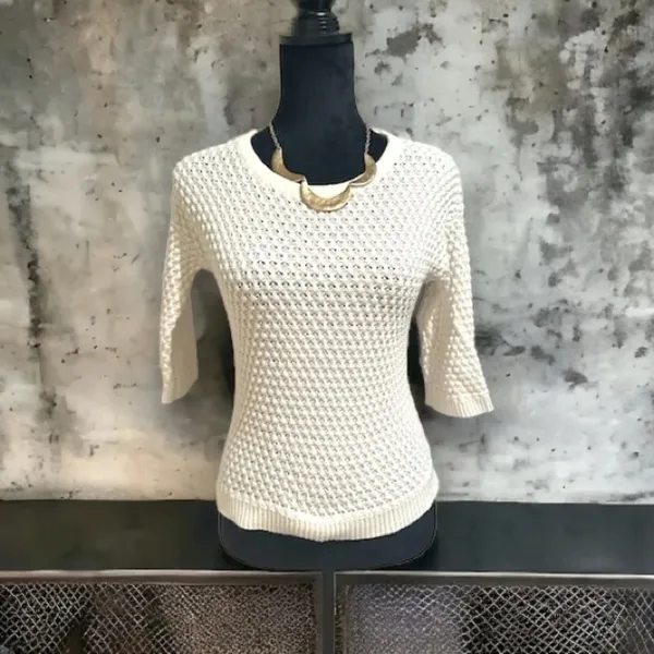 Athleta Seychelles sweater cream‎ xxs - Image 3