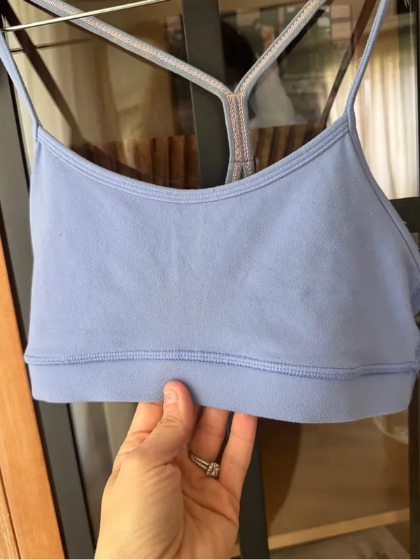 Lululemon Flow Y Bra IV sports racerback Lullaby periwinkle mesh luon - Image 8