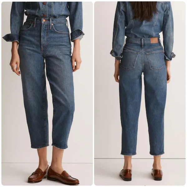 Madewell Balloon Jeans‎ in Ellisboro Wash Denim Medium Wash High Waist W28 NG265 - Image 2