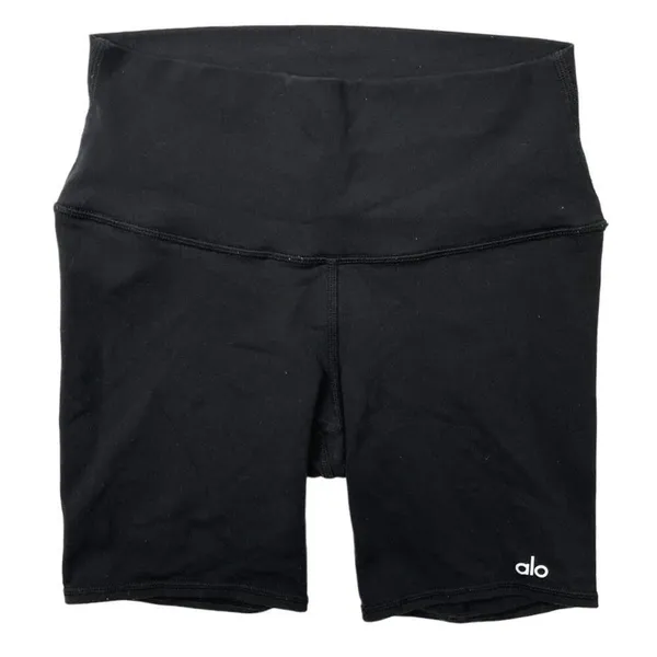 Alo Vapor Fierce Black Airbrush High Waist 4 Way Biker Shorts Women Size XS - Image 4