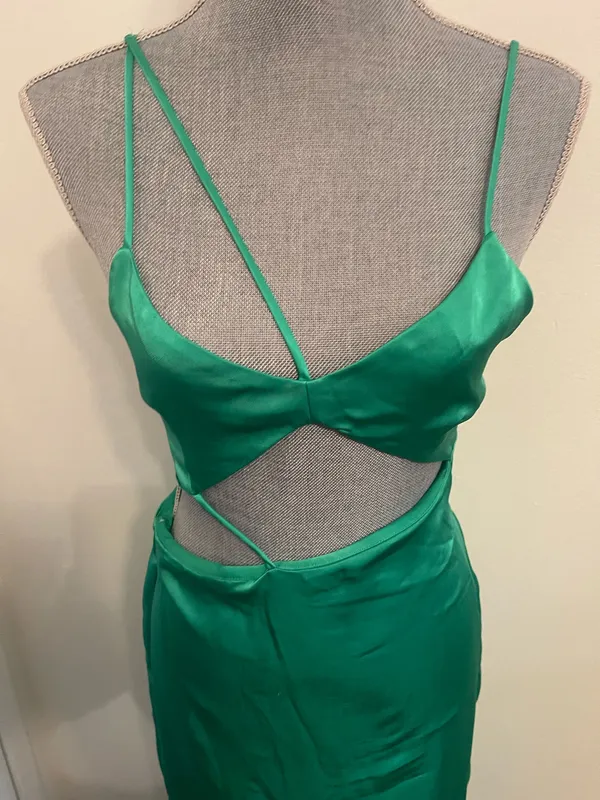 ZARA Satin Midi Dress. Size Small - Image 11