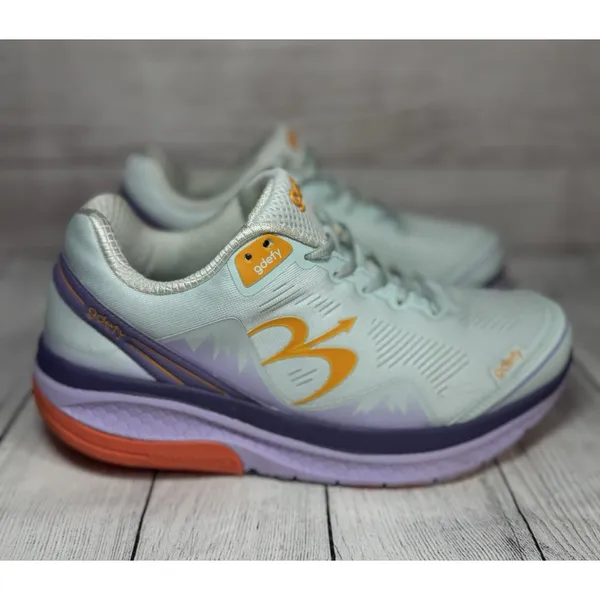 G Defy Gravity Defyer Women's 9.5 Mighty Walk Shoes Mint/Purple - Image 2