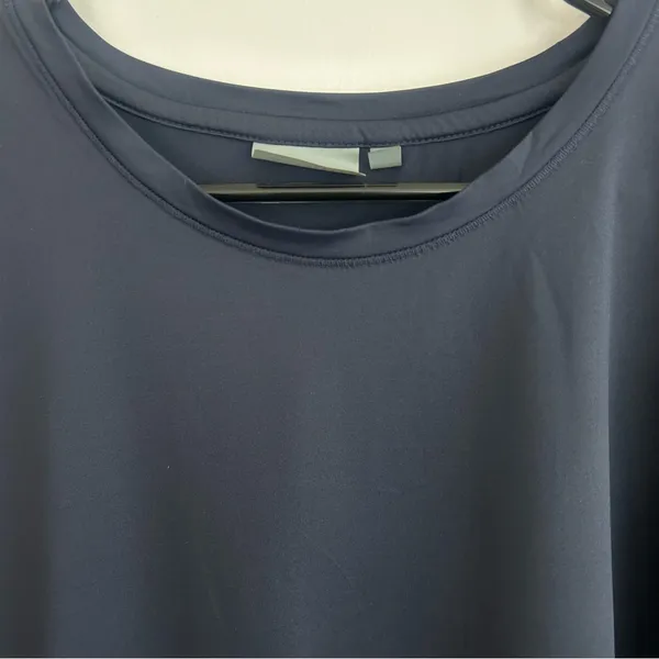 Athleta Smokey Blue Long Sleeve Pullover Athletic High-Lo Nylon Top Size Large - Image 7
