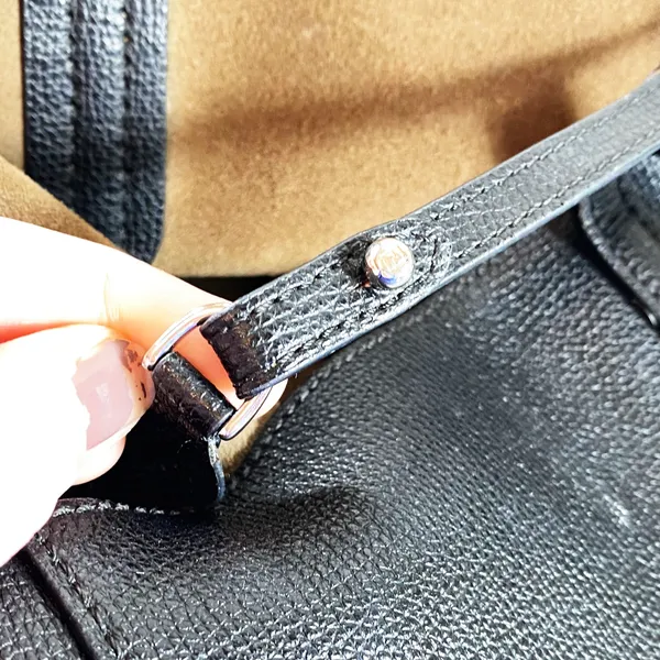 Fendi Textured Leather Logo Shopping Tote & Detachable Pouch - Image 12