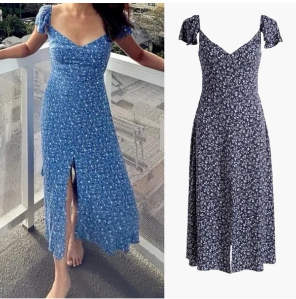 New! Baxley Midi Dress Dark Blue - Image 5