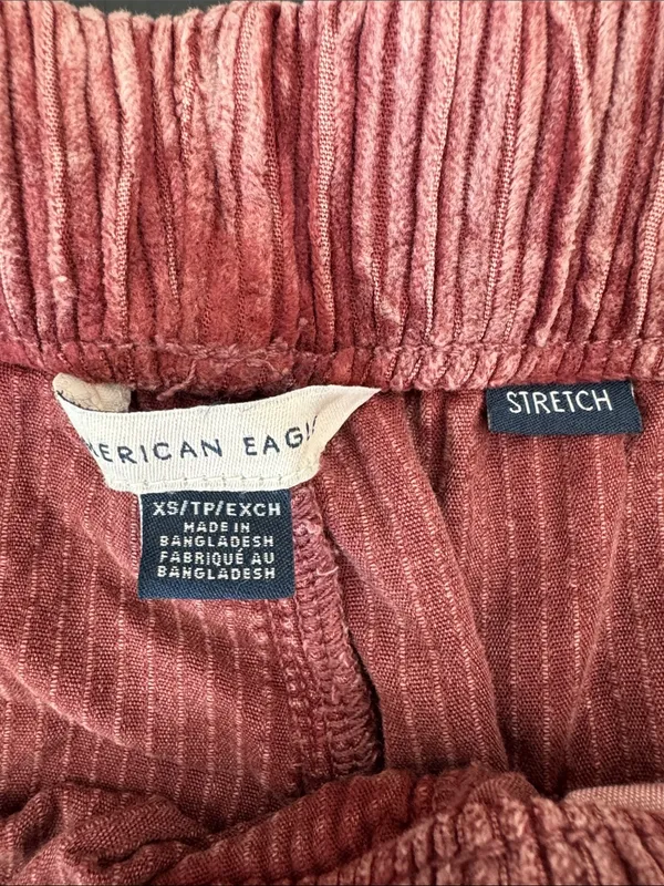 American Eagle Outfitters Wide-Leg Corduroy Pants in Dusty Rose - Image 2