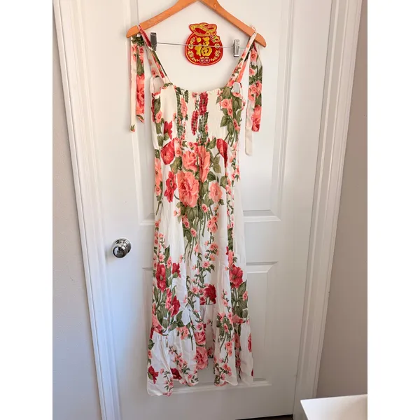 Reformation Nikita‎ Midi Dress Floral European Summer Tea Party Wedding US 10 - Image 3