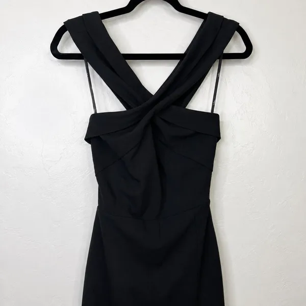 NEW Lulus Head to Cocktail Hour Black Halter Neck Open Back Maxi Dress Small - Image 6