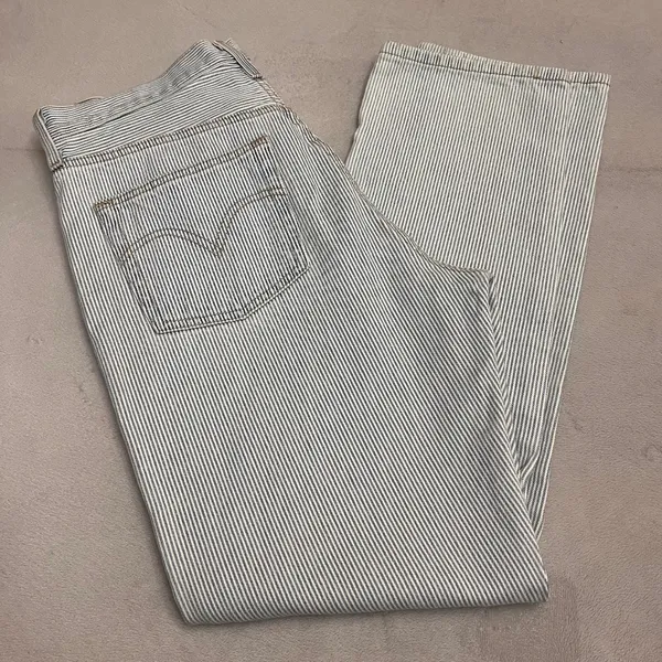 Levi's 501 Original Fit Women Size 31X30 Striped Denim Button Fly Straight Leg - Image 10