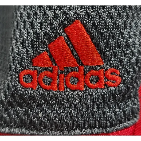 Adidas Athletic Shorts 3-Stripe Running‎ Gym Training Gray Red Women's L - Image 2