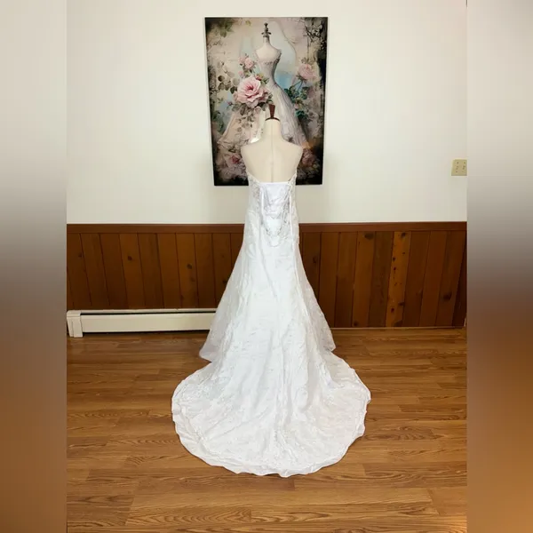 Beautiful David’s Bridal Lace Wedding Gown - Image 7