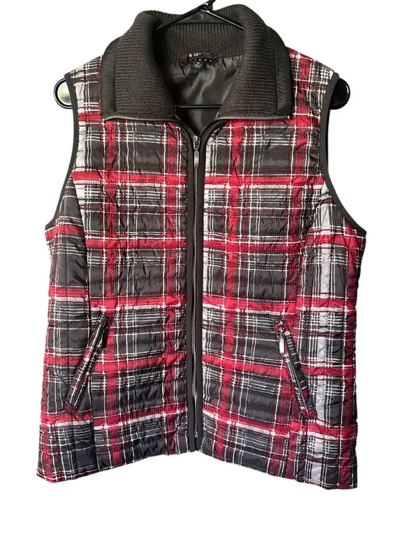 Tribal Women's Red, Black & Gray Vest - Image 2