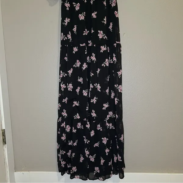 NEW Altar’d State Deanne black floral tiered maxi dress women’s size small - Image 5