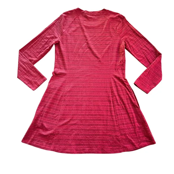 Toad & Co Large Windmere Long‎ Sleeve Dress Organic Cotton Tencel Mahogany Red - Image 3