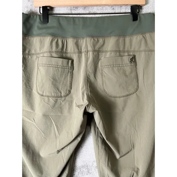 Gramicci Womens Cargo Capri Pants Large Olive Green Hiking Outdoor Drawstring‎ - Image 4