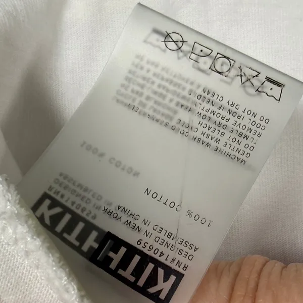 Kith Womens Embroidered Logo Cotton Crew‎ Neck T-Shirt White KHW3265 Size S - Image 6