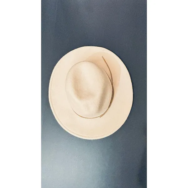 Abercrombie & Fitch Panama Wool Wide Wyeth Shea Hat Western resort Putty color - Image 6