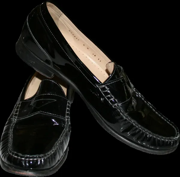 Cole Haan Patent Black Leather Penny Loafers - Image 3