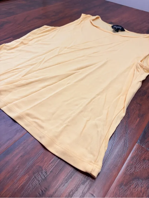 George Size L 12/14 Pale Yellow Sleeveless Knit Tank Top - Image 3