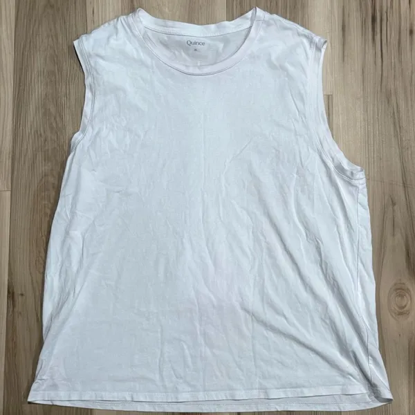 Quince Cotton Modal Muscle Tank in White Women’s XL - Image 4