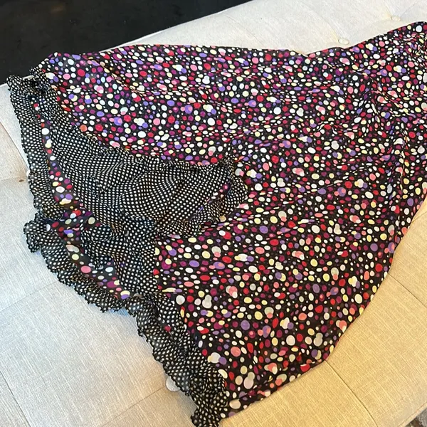 Phoebe Couture by Kay Unger 100% Silk Dot Halter Swing Dress Size 2‎ - Image 3