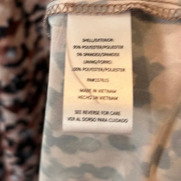 Nicole Miller‎ Tan Animal Print Maxi Dress Size Medium - Image 9