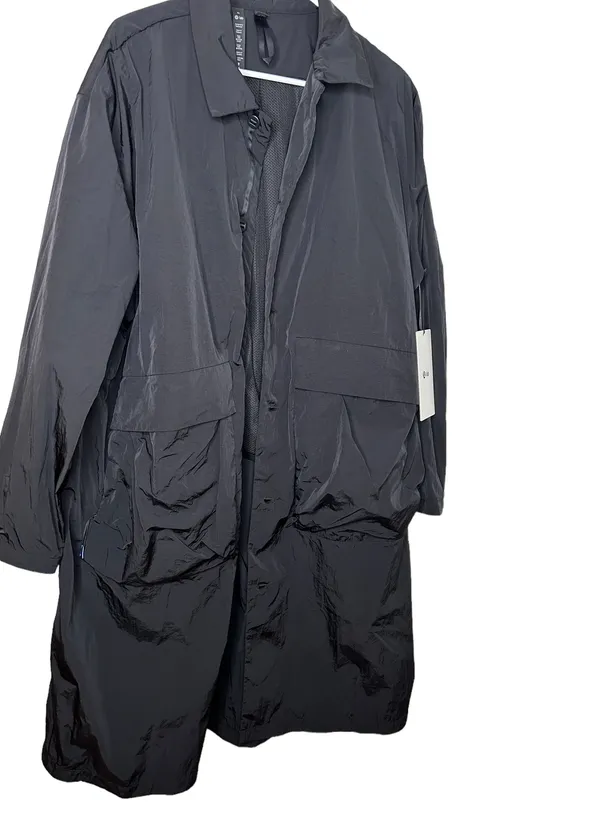 LAB Oversized Long Coat Jacket Black BLK Men's Size M NWT - Image 8