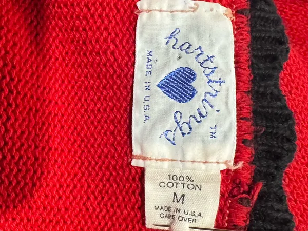 Vintage Goose Cardigan Sweater 90s Novelty Knit Heartstrings M - Image 2