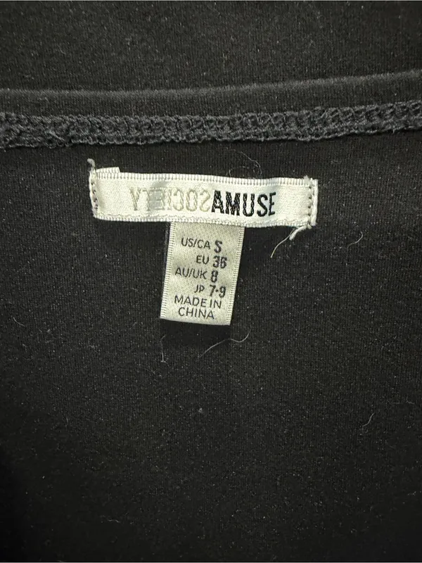 Amuse society  Black Square-Neck Bodysuit - Image 4