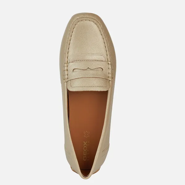 Geox Kosmopolis Gold Leather Moccasins size‎ 36EU - Image 2
