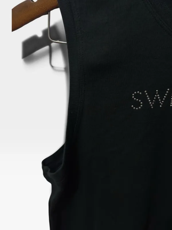 Nike | NWOT Black 'Swim Champ' Sleeveless Crop Muscle Tank Top (size S) - Image 5