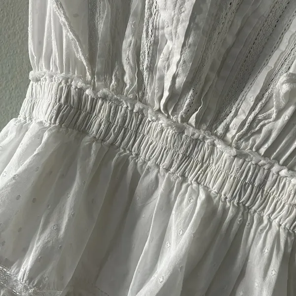 LoveShackFancy Natasha Dress in White - Image 5