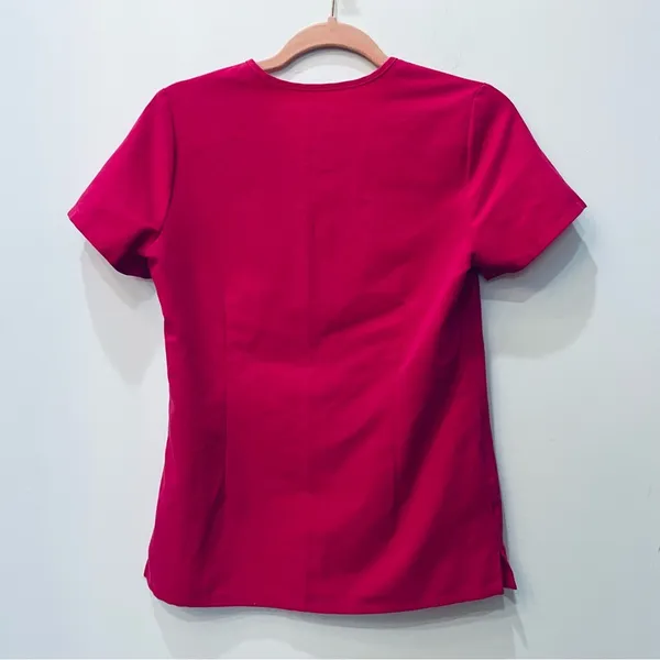 Figs Womens Catarina One Pocket Scrub Top Size XXS Hot Pink - Image 6