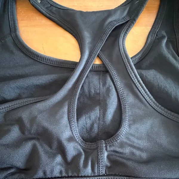 Reebok Womens Black Racerback Keyhole Sports Bra Size Medium Activewear Gym - Image 4
