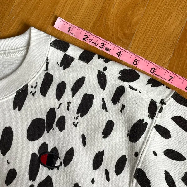 Champion Reverse Weave Dalmatian Print Cropped Sweatshirt Women’s Small S - Image 9