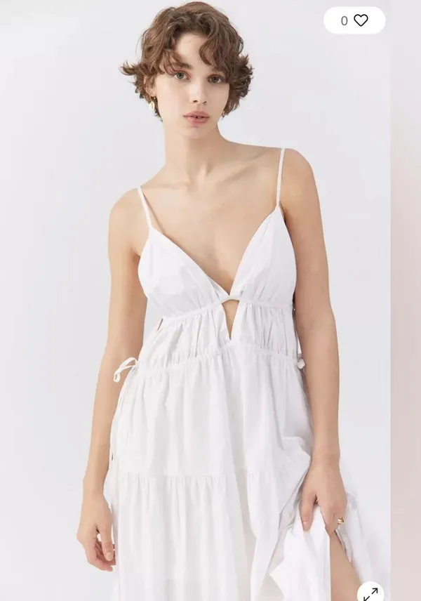 ASTR The Label Cassie Tiered White Maxi Dress- Saks5th Ave - Image 7