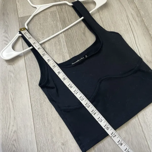Abercrombie & Fitch Tank Top seamless crop corset womens Black xsmall going out - Image 5