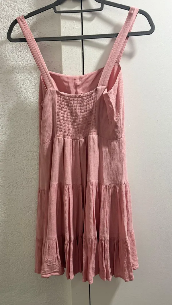 Button Tiered Mini Dress - Image 2