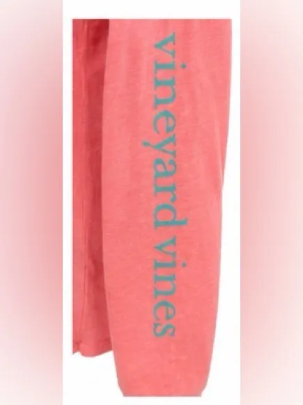 Vineyard Vines coral long sleeve whale graphic cotton tee size M - Image 4