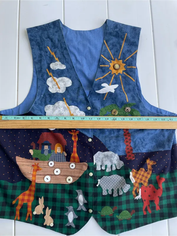Unbranded Noah’s Arc Button Up Vest, Size XL - Image 4