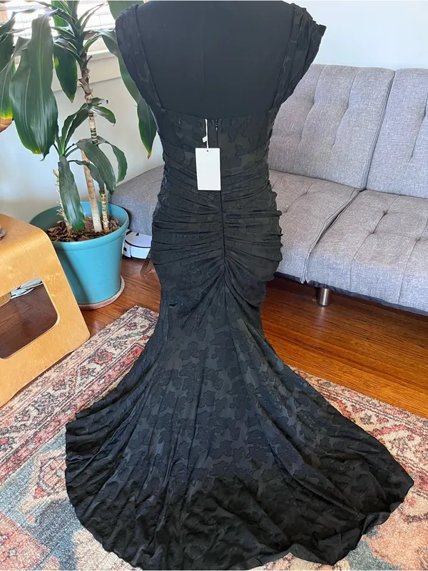 NWT Wicked AF drapped bodice gown size S Black - Image 4
