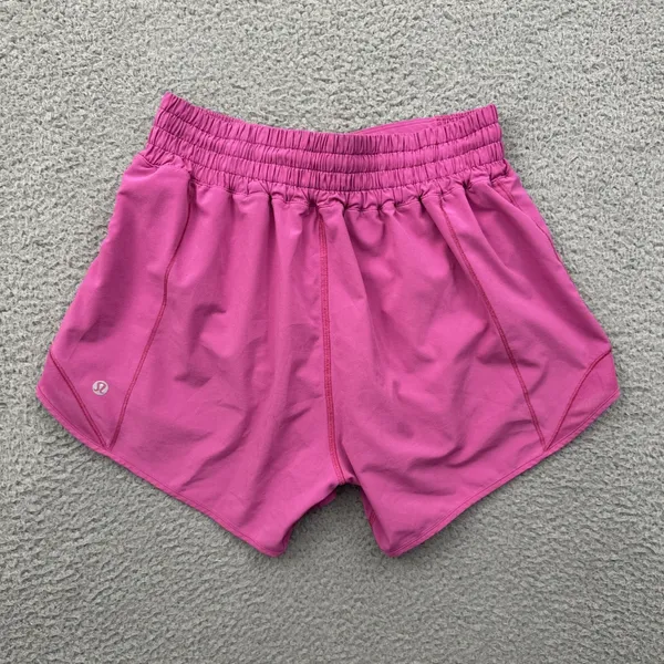Lululemon Hotty Hot Shorts High Rise 4" Sonic Pink Athletic Athleisure Women 6 - Image 3