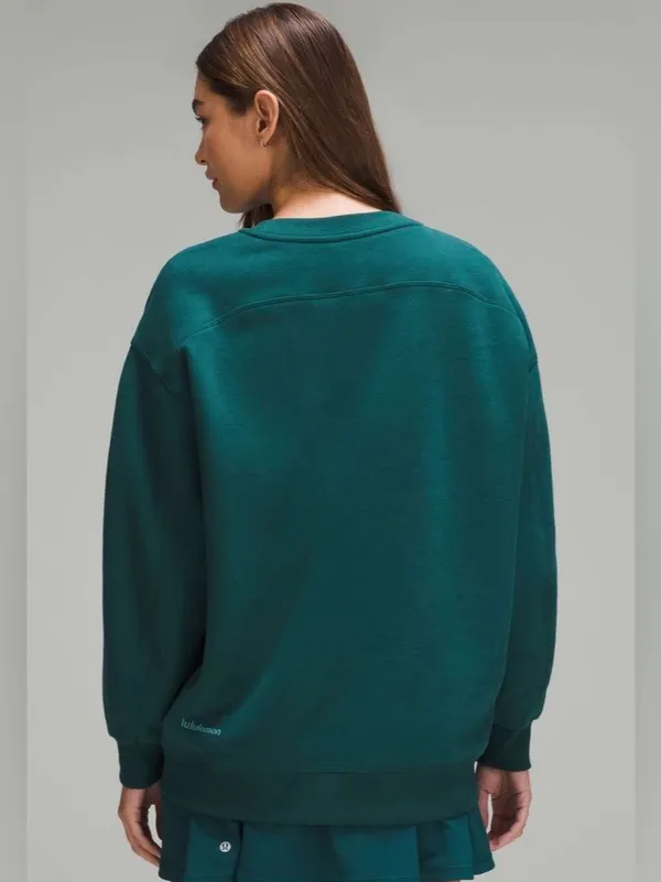 Lululemon Perfectly Oversized Storm Teal Crewneck Sweatshirt - Image 2