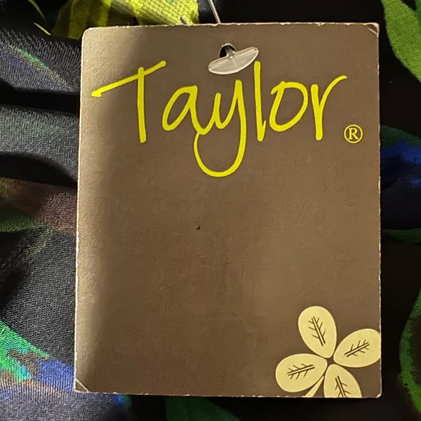 Taylor‎ Women’s Size 8 Black Floral Maxi Dress Halter flowy 8749M - Image 9