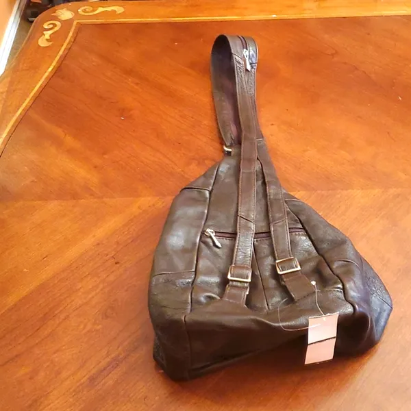 Source Unknown Leather Backpack Made in Mexico - Image 8