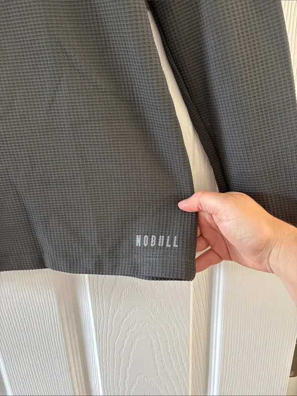 Nobull Dark Gray Waffle Knit Longsleeve Top - Image 2