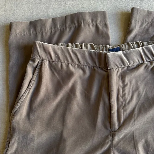 GAP Tan Velour Wide-Leg Pants - Image 2
